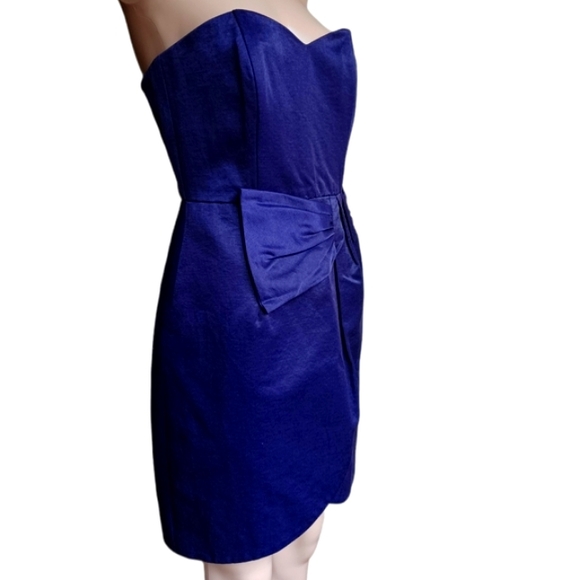 Anthropologie Greylin Strapless Eggplant Purple Dress Short Size Small - Picture 7 of 10